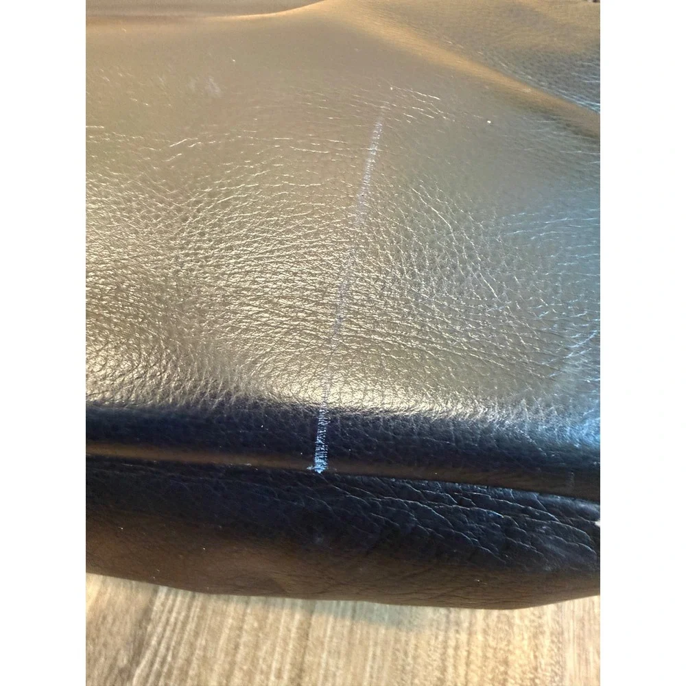 Ted Baker London Mens Blue Leather Messenger Bag Satchel Crossbody Briefcase